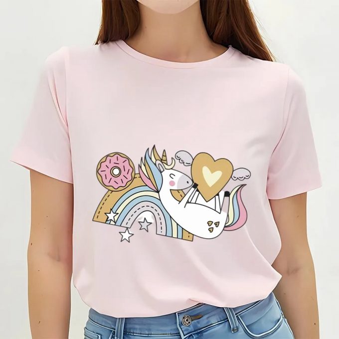 Sweet Unicorn Valentine T-Shirt: Cute Valentines Day Shirts 4