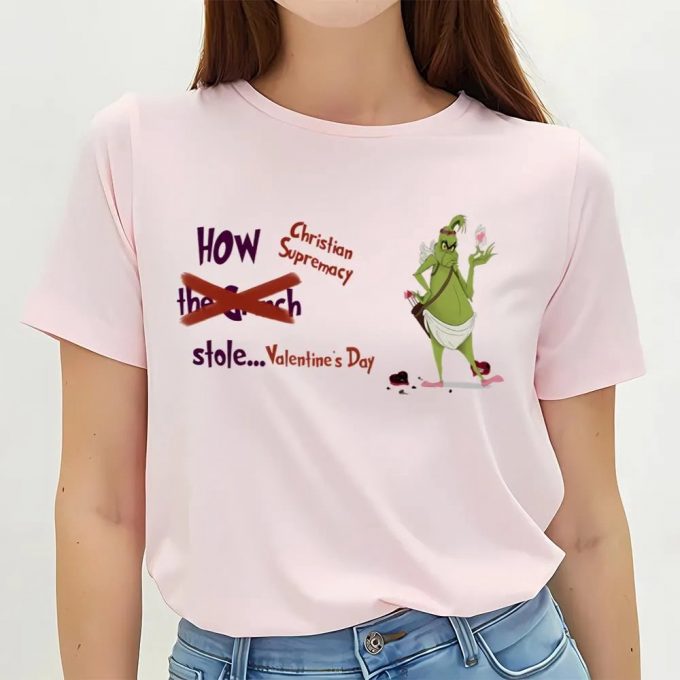 Cute Grinch Stole Valentine S Day Shirt - Adorable &Amp; Festive Attire! 3