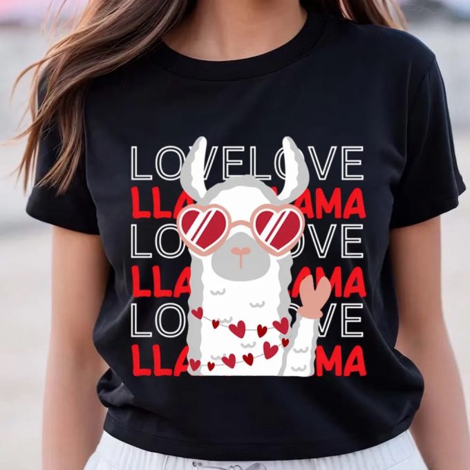 Cute Valentines Day Shirts, The Llama Of Love Valentine Day T-Shirt 5