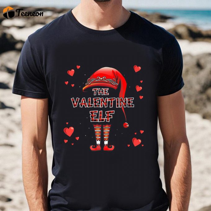 Cute Valentines Day Shirts, The Valentine Elf Valentine’s Day T-Shirt 1