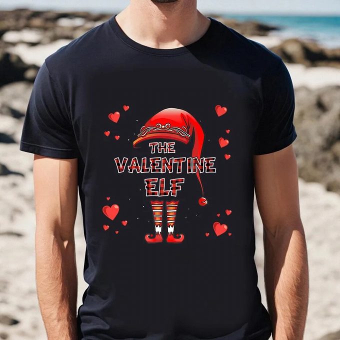 Cute Valentines Day Shirts, The Valentine Elf Valentine’s Day T-Shirt 3