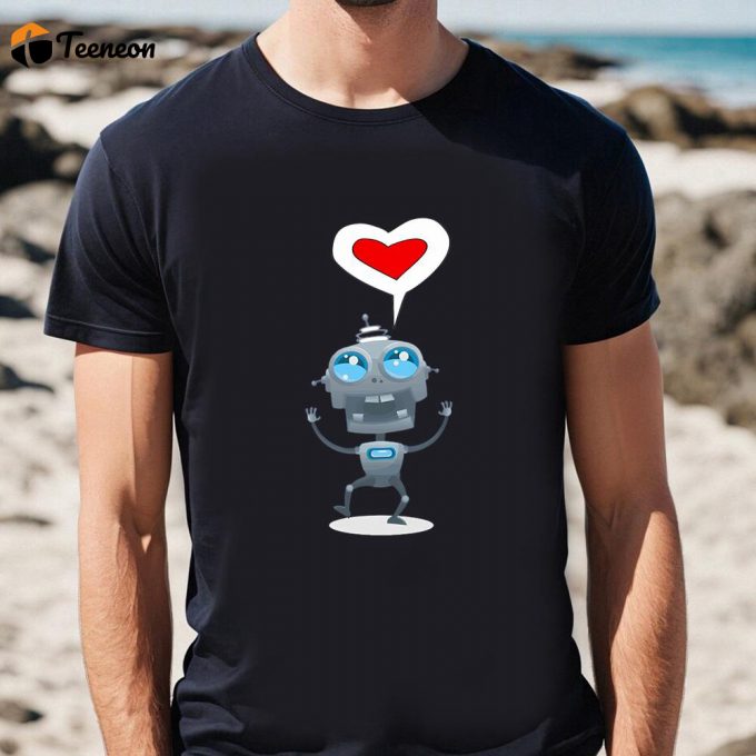 Cute Valentine S Day Shirts: Toy Robot Design For A Fun And Stylish Celebration 1