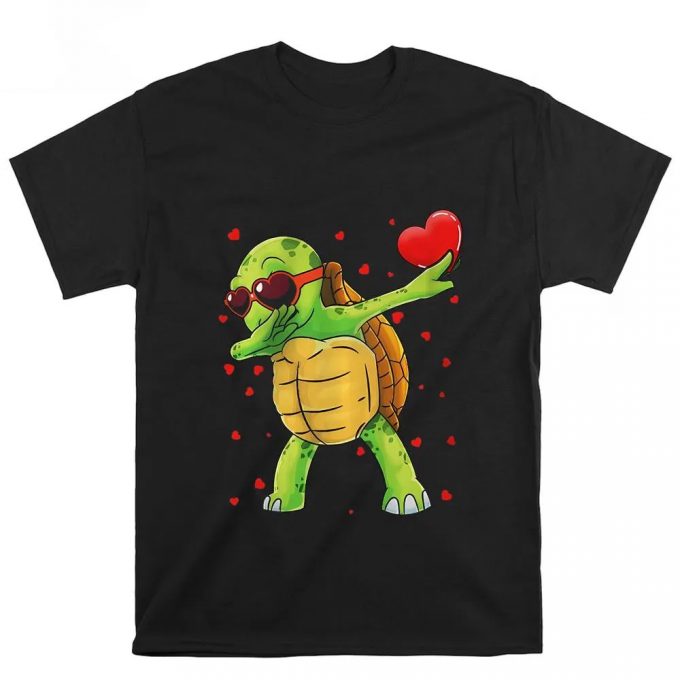 Cute Valentine S Day Turtle Lover T-Shirts - Funny Dab Dance Express Your Love 2