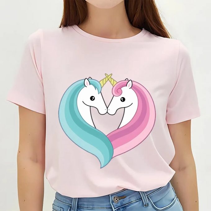 Cute Unicorn Heart Valentine T-Shirt: Perfect For Valentine S Day 2