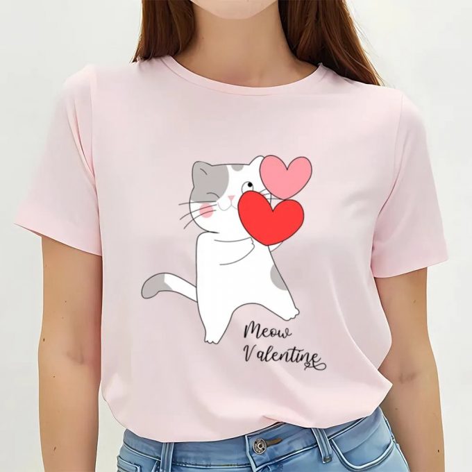 Cute Valentine S Day Cat Lover Shirt: Perfect Gift For Valentine S Day 4