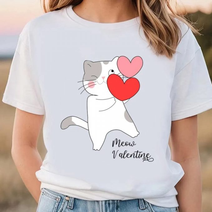 Cute Valentine S Day Cat Lover Shirt: Perfect Gift For Valentine S Day 7