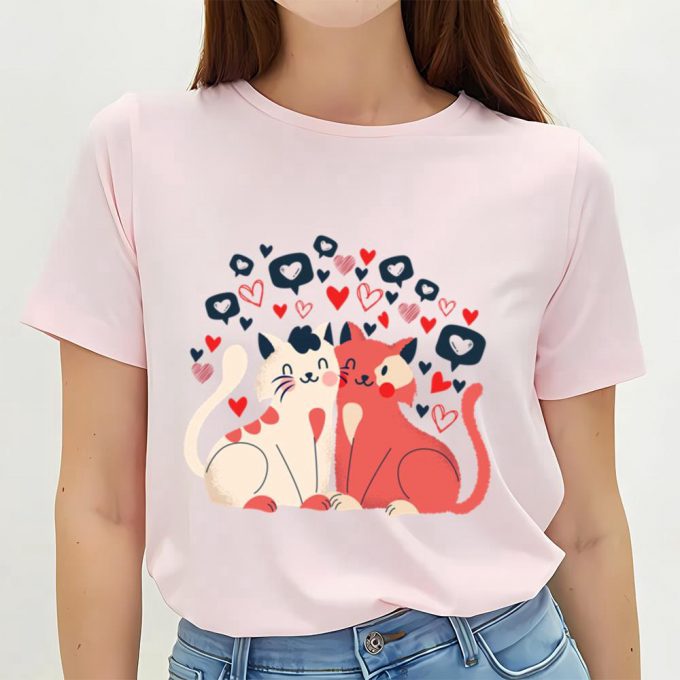 Cute Valentine S Day Shirts: Gift Your Lover A Charming Valentine Cat T-Shirt! 4