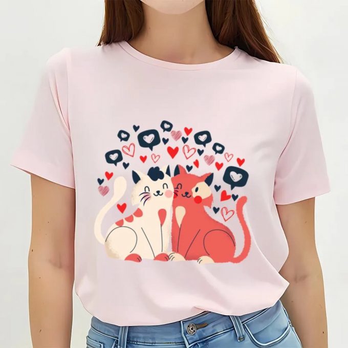 Cute Valentine S Day Shirts: Gift Your Lover A Charming Valentine Cat T-Shirt! 5