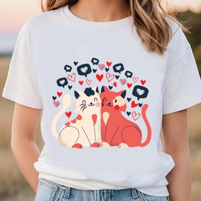 Cute Valentine S Day Shirts: Gift Your Lover A Charming Valentine Cat T-Shirt! 7