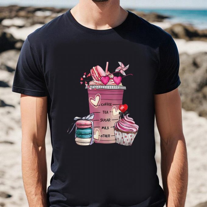 Cute Valentine S Day Shirts For Coffee Lovers: Heart Women S Girl S Shirt 3