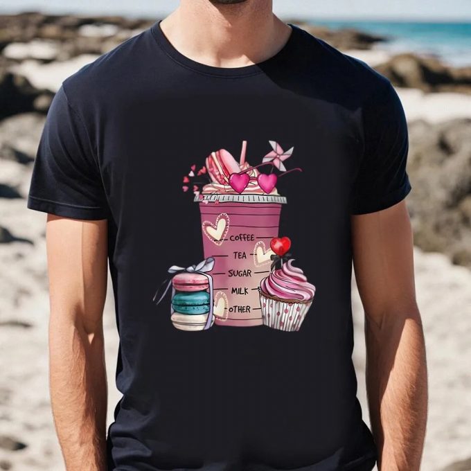 Cute Valentine S Day Shirts For Coffee Lovers: Heart Women S Girl S Shirt 4