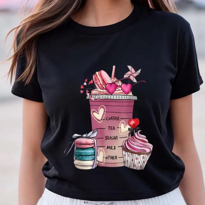 Cute Valentine S Day Shirts For Coffee Lovers: Heart Women S Girl S Shirt 5