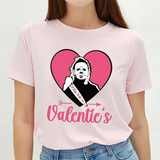 Cute Valentines Day Shirts, Valentine Day Horror Michael Myers Valentine Shirt 2