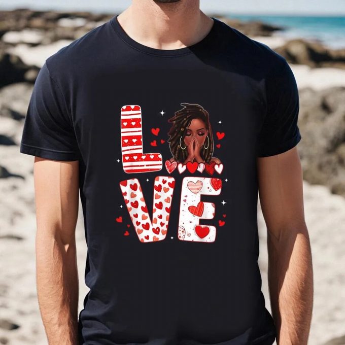 Cute Valentines Day Shirts, Valentine Days Black African American Costume Melanin Women Shirt 2