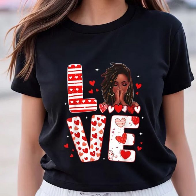 Cute Valentines Day Shirts, Valentine Days Black African American Costume Melanin Women Shirt 3