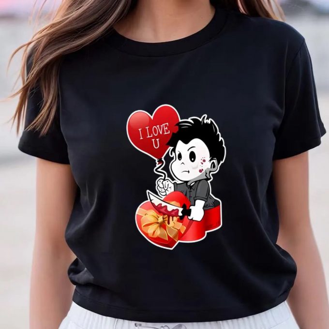 Cute Valentines Day Shirts, Valentine Michael Myers T-Shirt 3