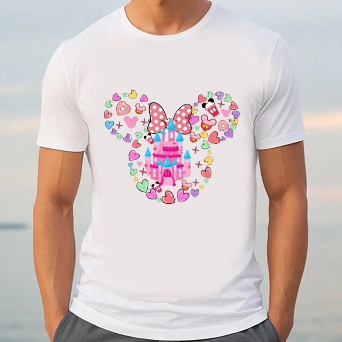 Cute Valentines Day Shirts, Valentine Mickey Mouse Disney Castle Love Shirt 2