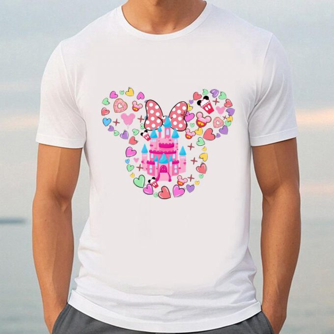 Cute Valentines Day Shirts, Valentine Mickey Mouse Disney Castle Love Shirt 3