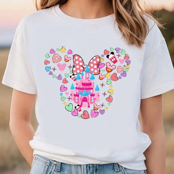 Cute Valentines Day Shirts, Valentine Mickey Mouse Disney Castle Love Shirt 3