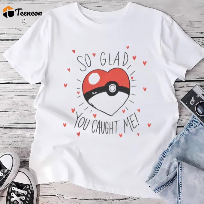 Cute Valentines Day Shirts, Valentine Pokemon Pokeball T-Shirt 1