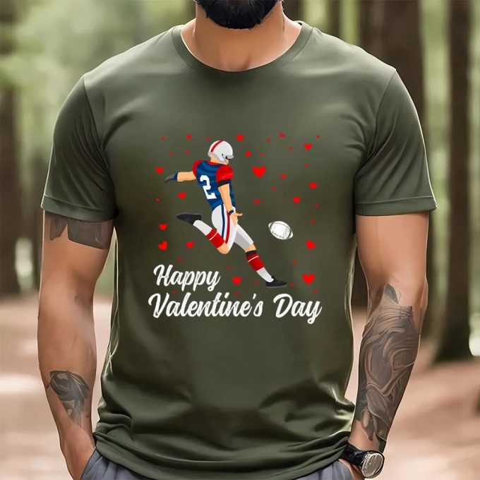 Cute Valentines Day Shirts, Valentine’s Day American Football Or Rugby Lover Gift T-Shirt 3