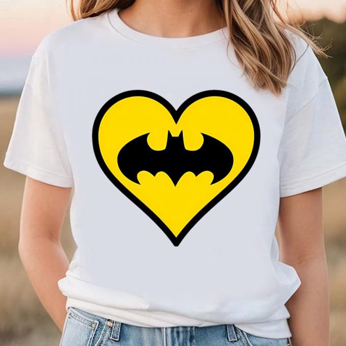 Cute Valentines Day Shirts, Valentine’s Day Batman Heart Logo T-Shirt 2