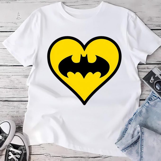 Cute Valentines Day Shirts, Valentine’s Day Batman Heart Logo T-Shirt 3