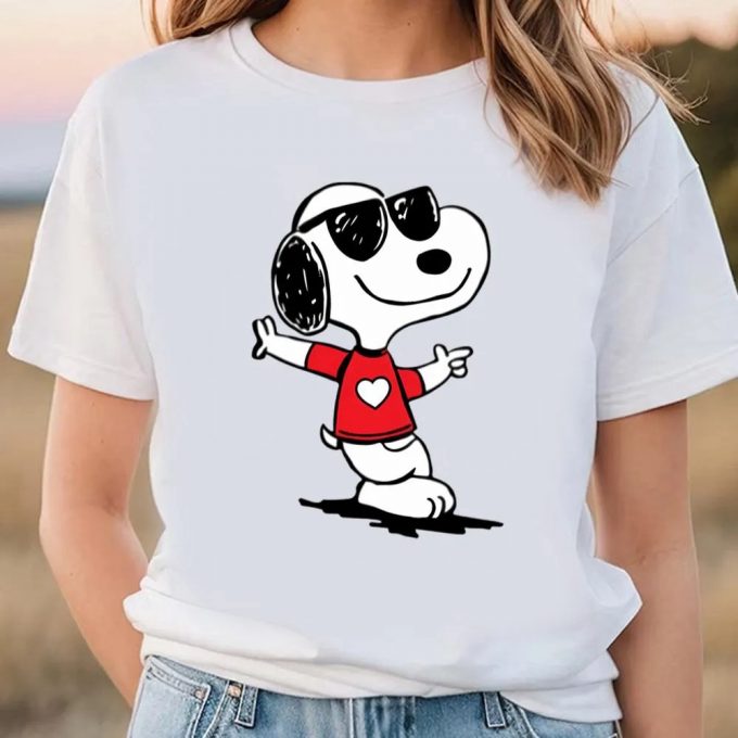 Cute Valentines Day Shirts, Valentines Day Cool Snoopy Shirt, Bull Snoopy Lover Unisex T-Shirt 3