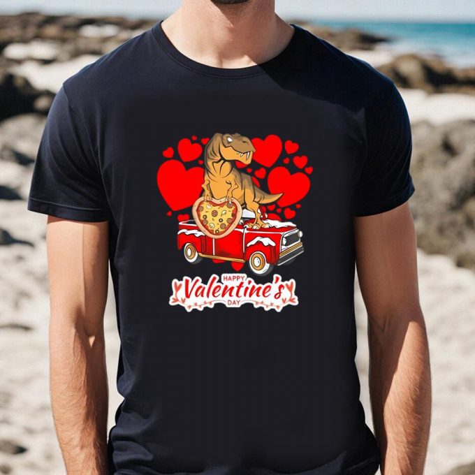 Cute Valentines Day Shirts, Valentines Day Dinosaur Lovesaurus T Rex Gifts Men Women T-Shirt 2