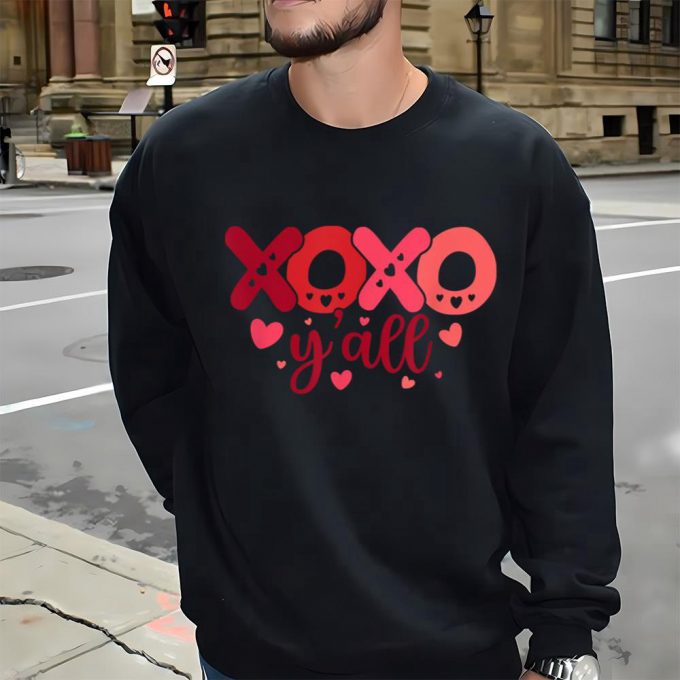 Cute Valentines Day Shirts, Valentines Day For Men And Women Xoxo Y’all T-Shirt 3