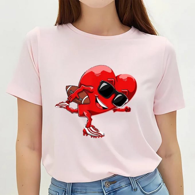 Cute Valentines Day Shirts, Valentines Day Heart American Football Boys Men Kids Sports Classic T-Shirt 2