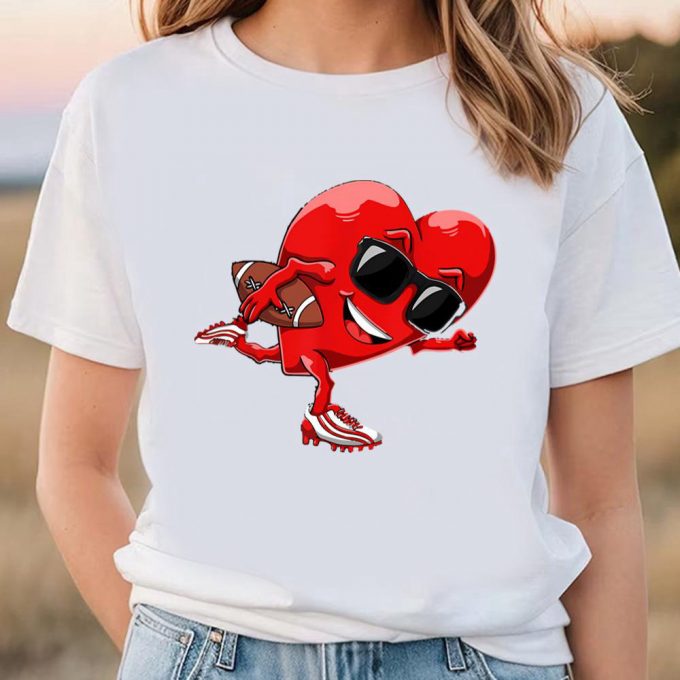 Cute Valentines Day Shirts, Valentines Day Heart American Football Boys Men Kids Sports Classic T-Shirt 3