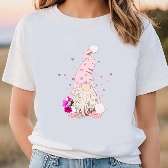 Cute Valentines Day Shirts, Valentine’s Day Love Gnome T-Shirt 2