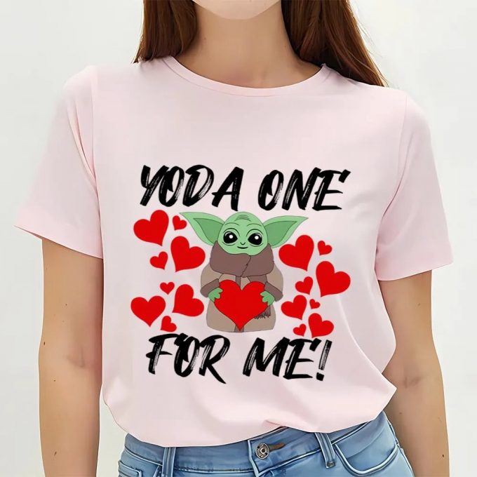 Cute Valentines Day Shirts, Valentine’s Day Yoda One For Me Shirt 3