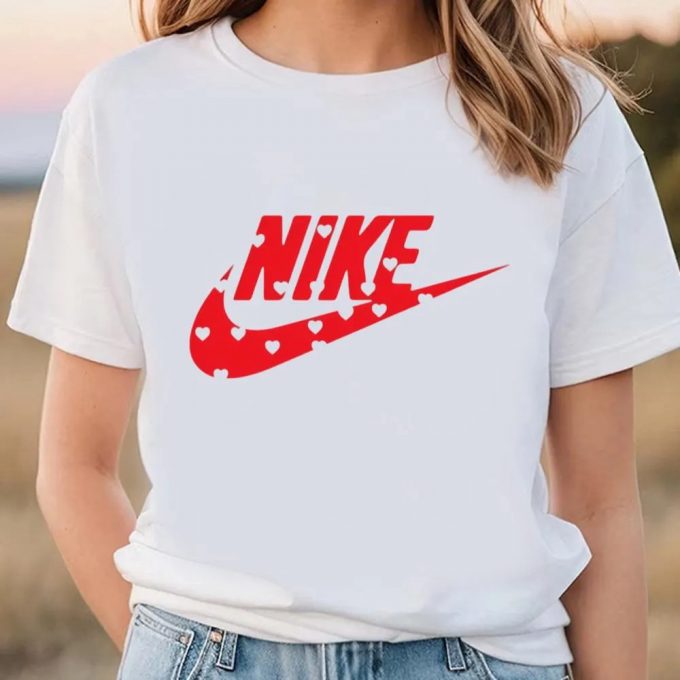 Cute Valentines Day Shirts, Valentines Swoosh Shirt, Nike Valentines Day T-Shirt 3