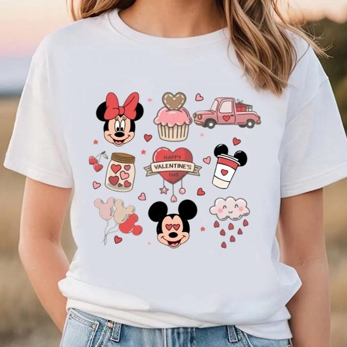 Cute Valentines Day Shirts, Vintage Mickey Minnie Valentine Shirt, Disney Snacks Shirt Valentine Shirt 2