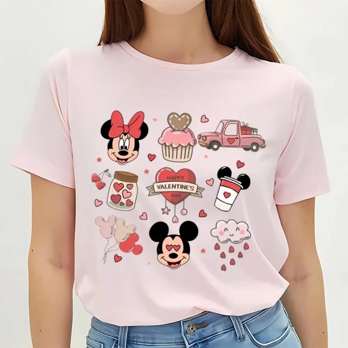 Cute Valentines Day Shirts, Vintage Mickey Minnie Valentine Shirt, Disney Snacks Shirt Valentine Shirt 3