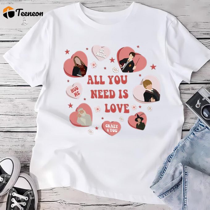 Cute Valentines Day Shirts, Wizarding Characters Harry Potter Valentine Love Shirt 1