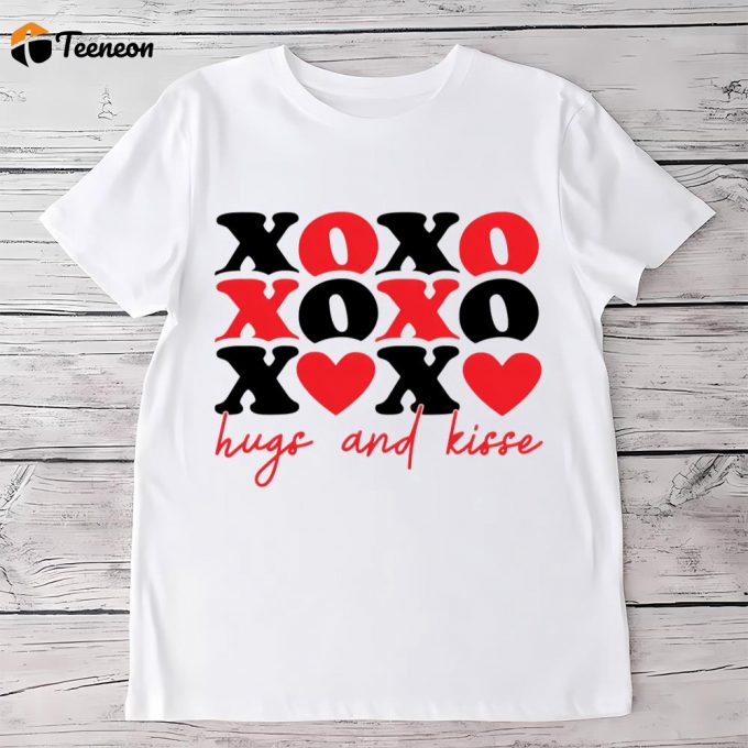 Cute Valentines Day Shirts, Xoxo Hugs And Kisses Valentine Shirt 1