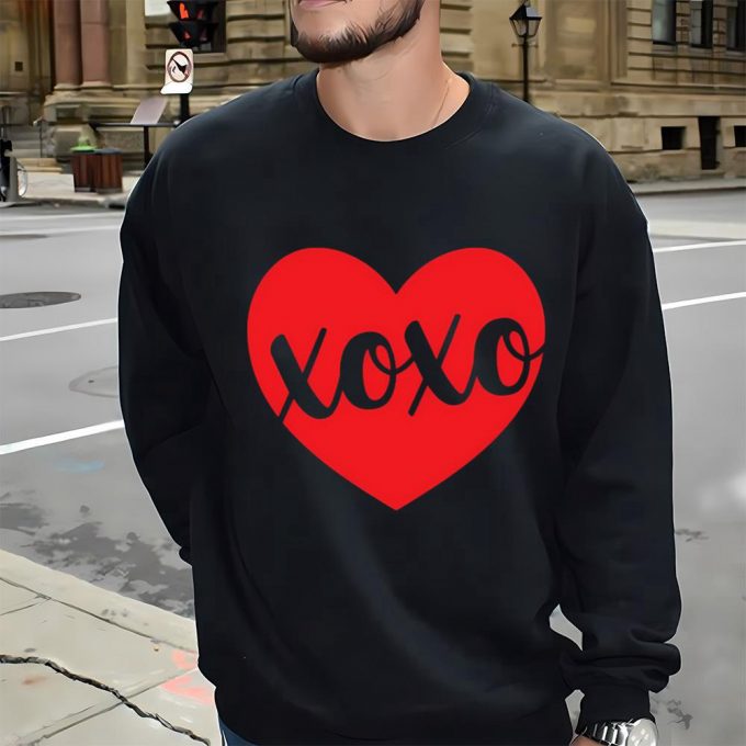 Cute Valentines Day Shirts, Xoxo Valentines Heart T-Shirt 3