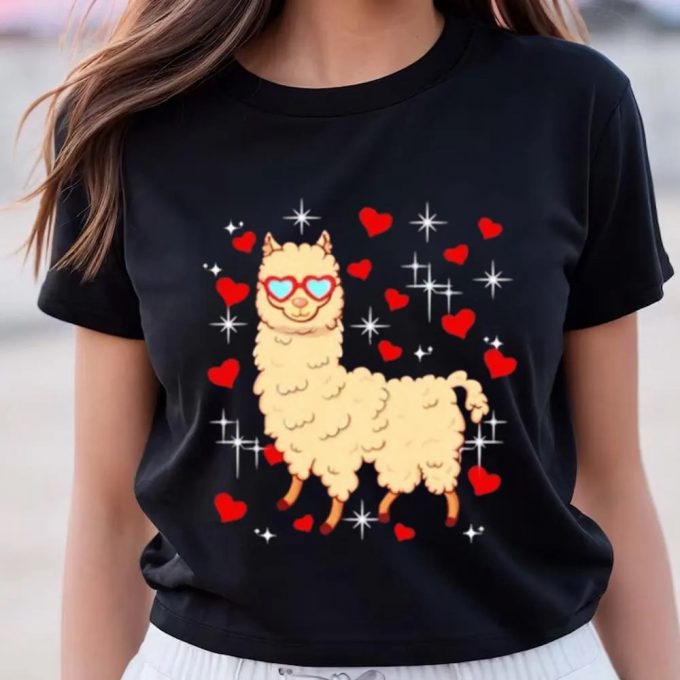 Cute Valentines Day Shirts, You Are A Whole Llama Valentines Day Shirt 2