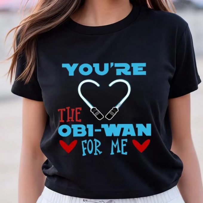 Cute Valentines Day Shirts, You Are The Obi-Wan For Me Heart T-Shirt, Disney Star Wars Valentine Shirt 3