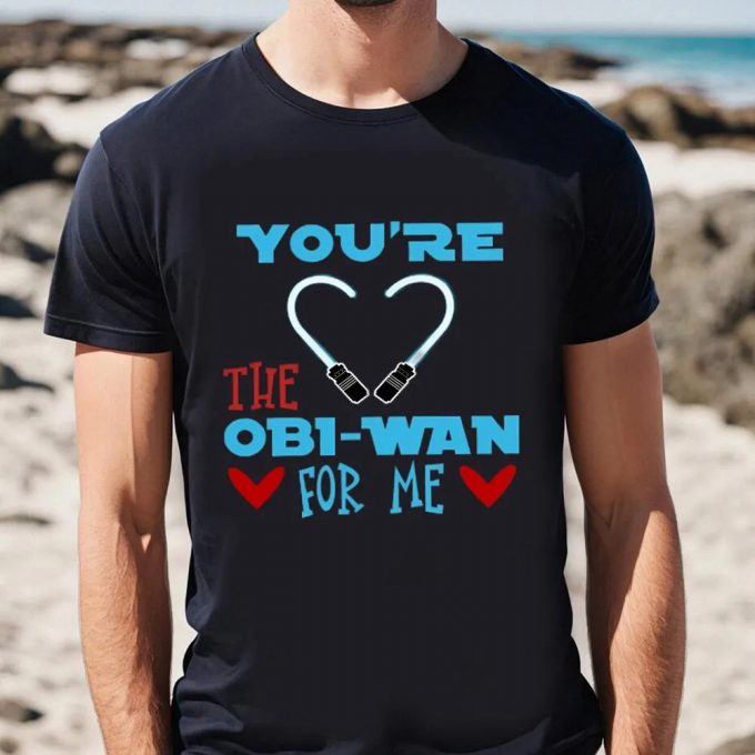 Cute Valentines Day Shirts, You Are The Obi-Wan For Me Heart T-Shirt, Disney Star Wars Valentine Shirt 2