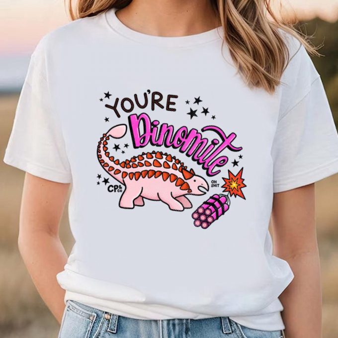 Cute Valentines Day Shirts, You’ve Dinomite Valentine Day Dinosaur T-Shirt 3