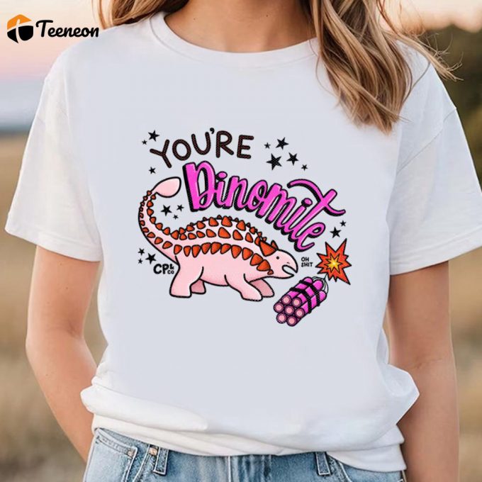 Cute Valentines Day Shirts, You’ve Dinomite Valentine Day Dinosaur T-Shirt 1