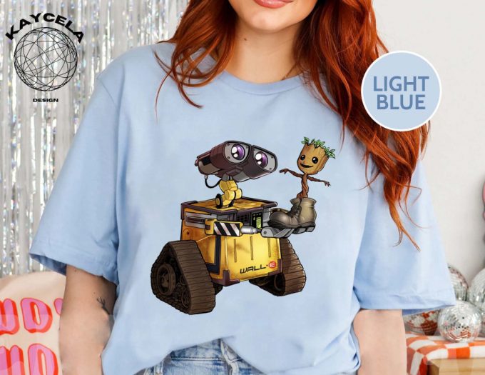 Cute Wall-E And Baby Groot Shirt: Disney Pixar Trip And World - Must-Have Disney Wall-E Shirt For Disney Lovers! 2