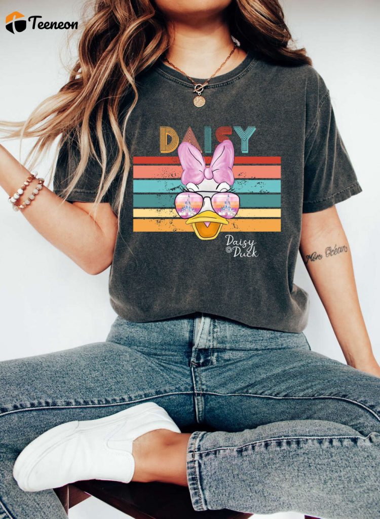 Daisy Duck T-Shirt: Retro Disney Shirt With Vintage Vibes Donald Duck Tee Perfect Disney Trip Shirt Comfort Colors Unique Disney Gifts 2