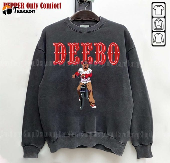 Deebo Samuel San Francisco Riding Bike Sweatshirt &Amp;Amp; Tshirt: Retro Vintage Football Shirt – Perfect Gift For Men And Women 1