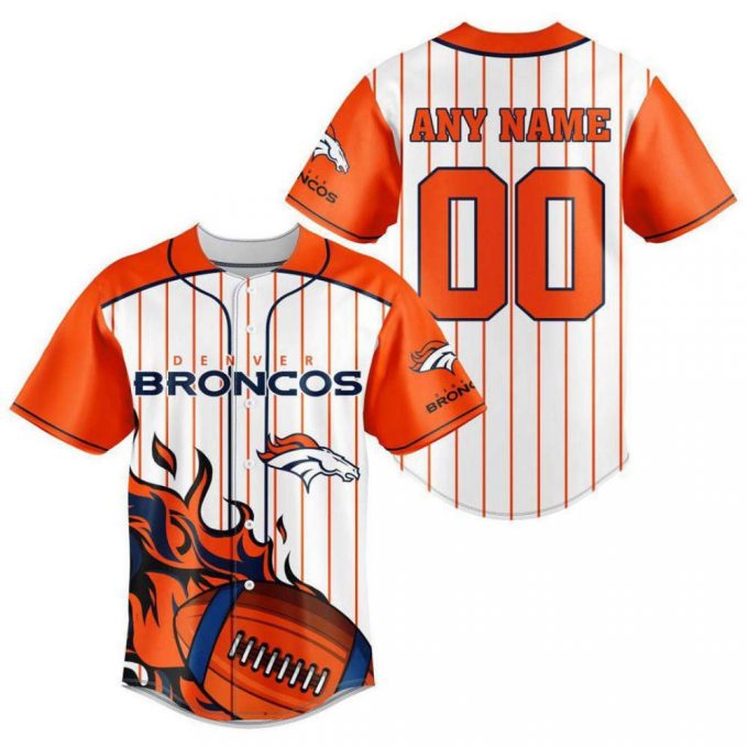 Denver Broncos Personalized Baseball Jersey Gift For Men Dad 2