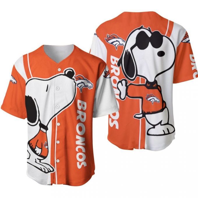 Denver Broncos Snoopy Lover Printed Baseball Jersey - Gift For Women Men 2